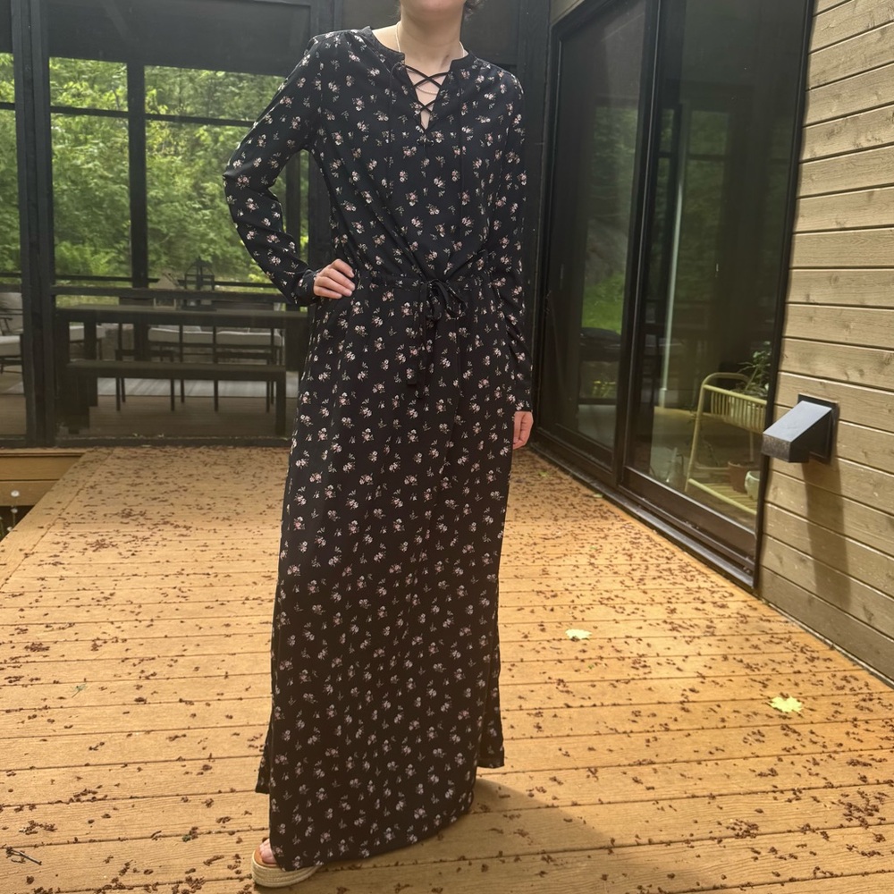 Maison Scotch - Scotch & Soda Boudoir Floral Maxi Dress, long sleeves- 2 - Picture 7 of 15